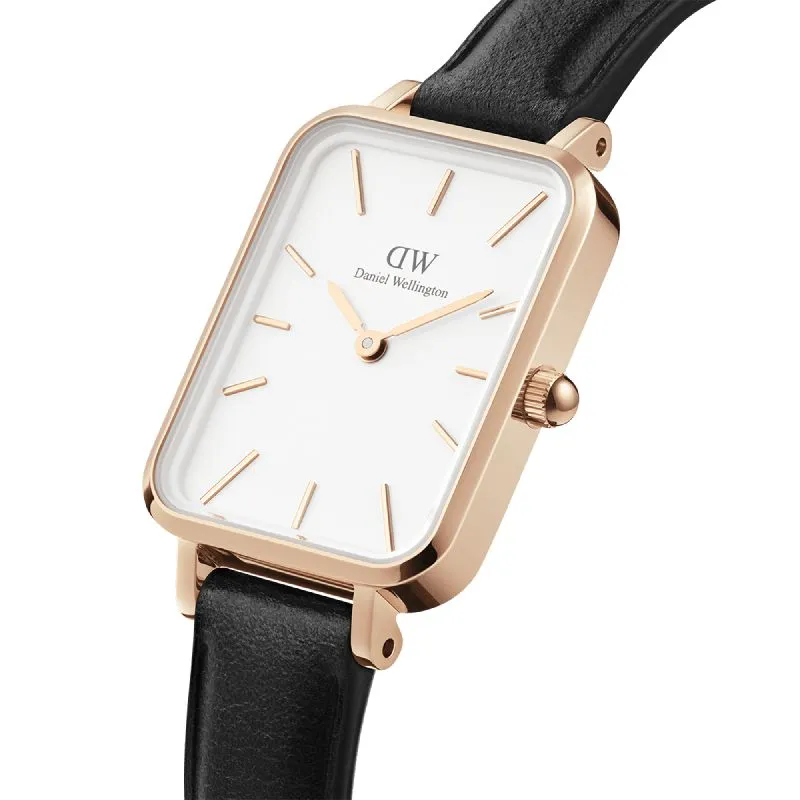 Daniel Wellington Quadro Pressed Sheffield Leather Rose Gold 20x26mm