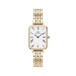 Daniel Wellington Quadro Roman Numerals 5-Link Gold 20x26mm Watch