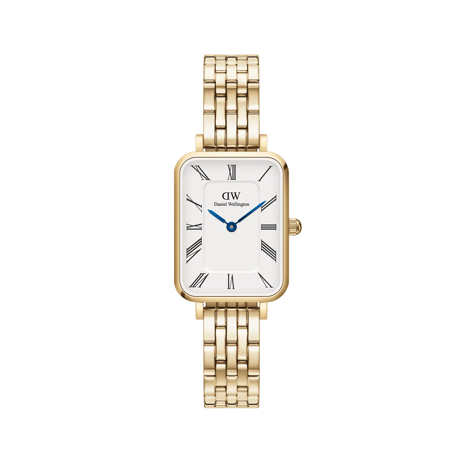 Daniel Wellington Quadro Roman Numerals 5-Link Gold Watch DW00100688