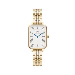 Daniel Wellington Quadro Roman Numerals 5-Link Gold Watch DW00100688