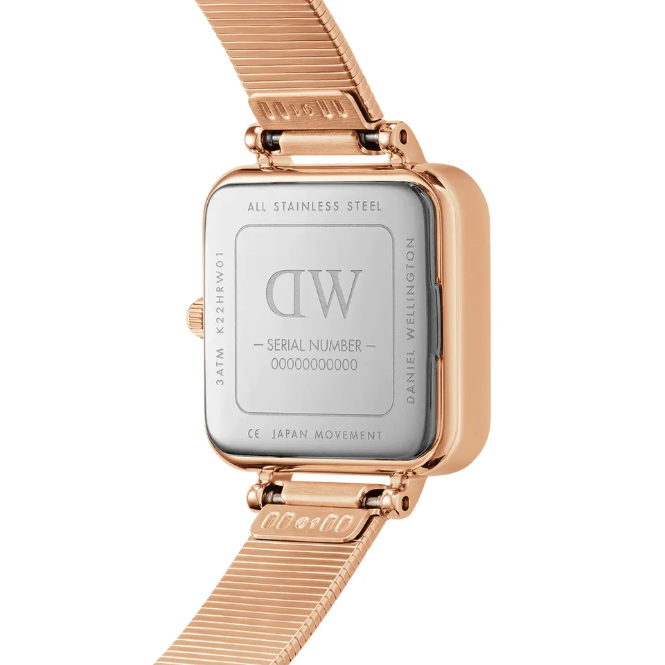 Daniel Wellington Quadro Studio 22mm RG White DW00100517