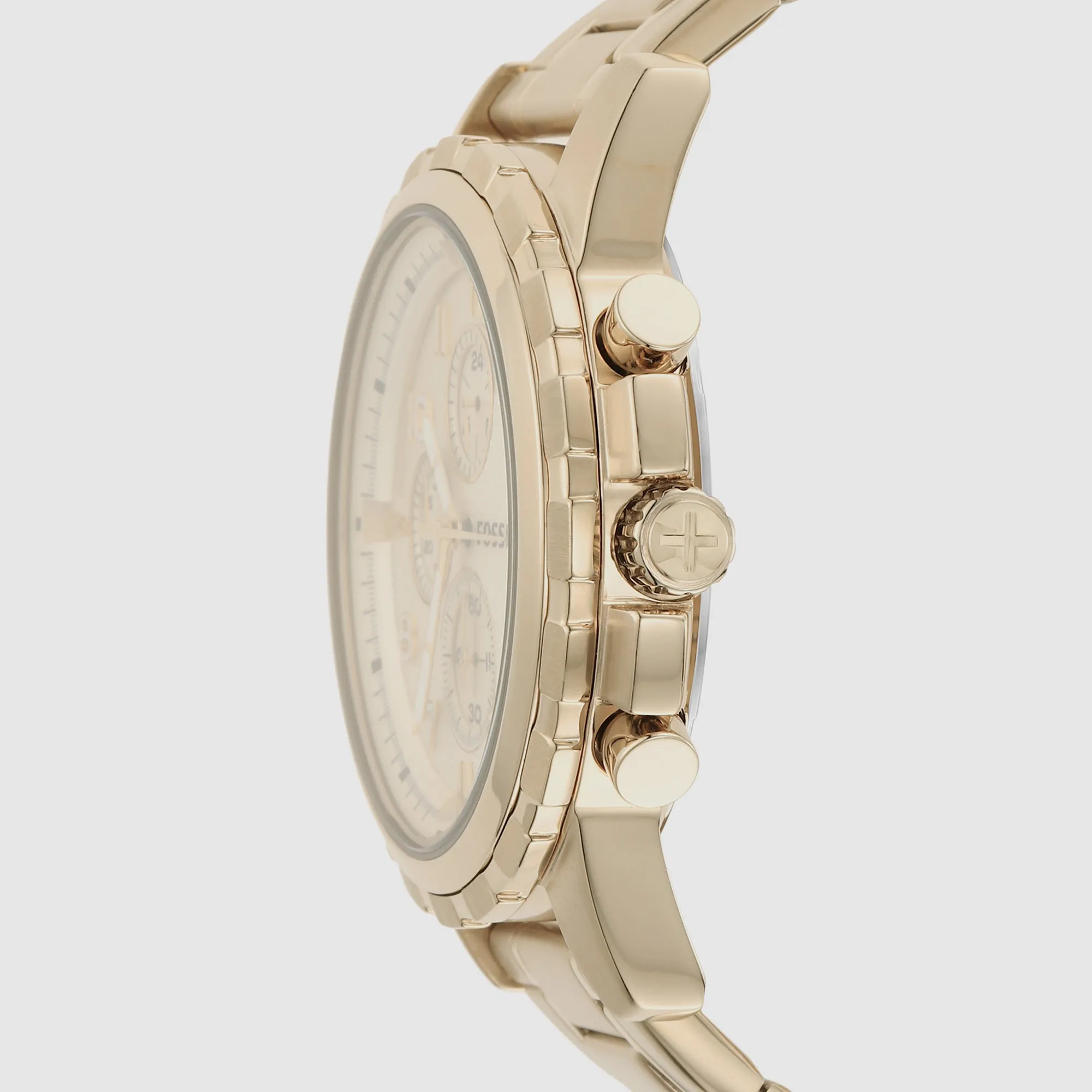 Dean Men Quartz Gold Dial Chronograph Stainless Steel Watch FS4867