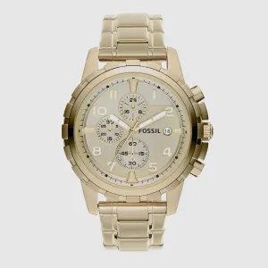 Dean Men Quartz Gold Dial Chronograph Stainless Steel Watch FS4867