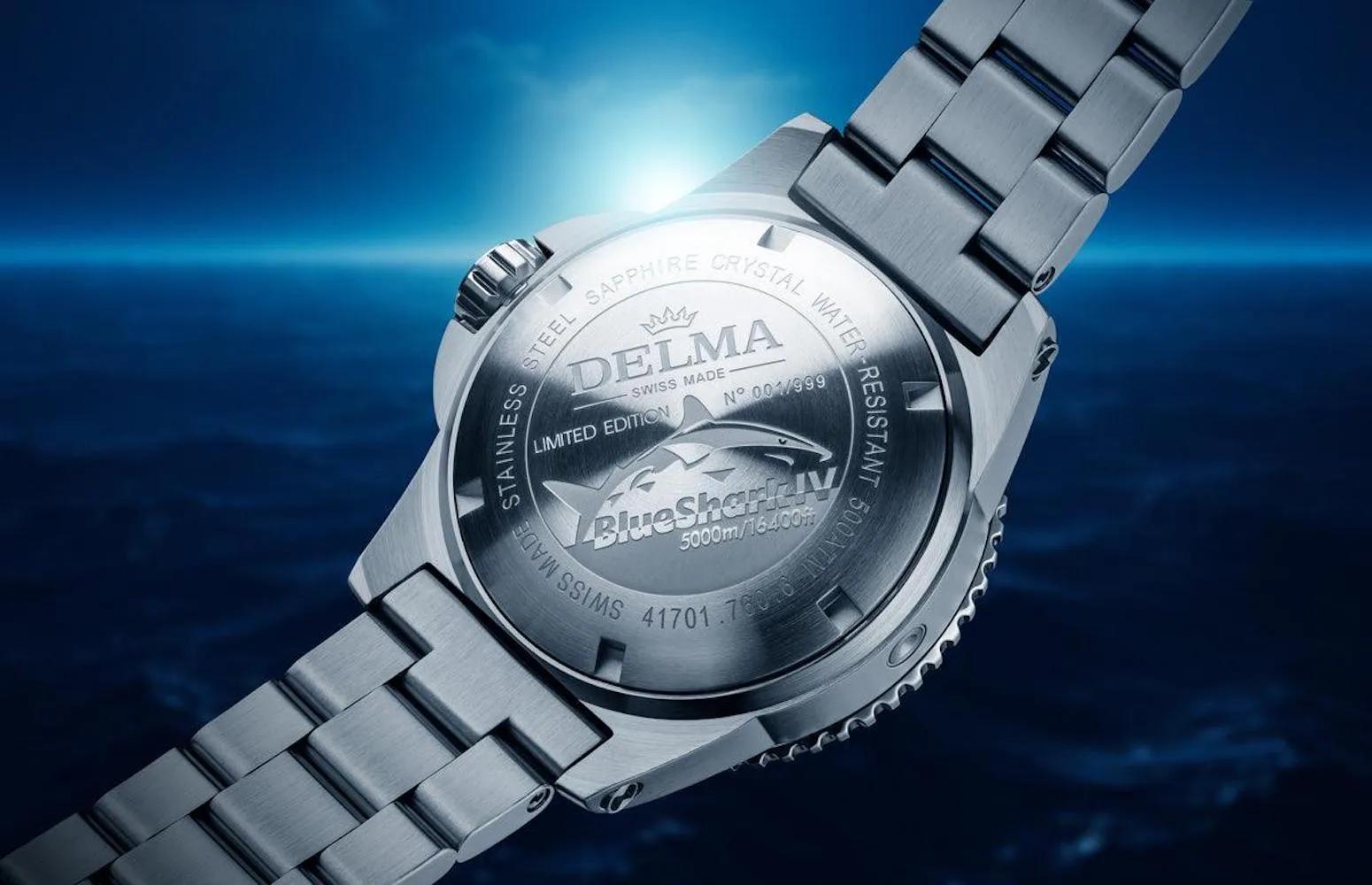 Delma Blue Shark IV Orange Limited Edition Watch