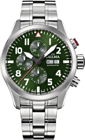 Delma Commander Chronograph Green Watch