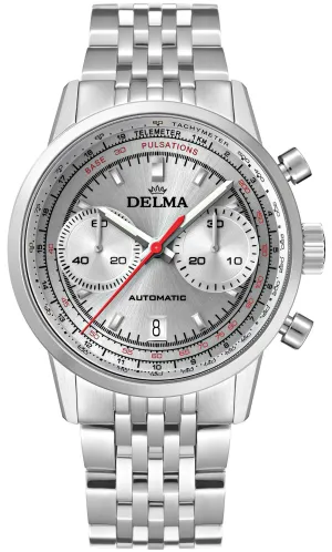 Delma Continental Pulsometer Silver Watch