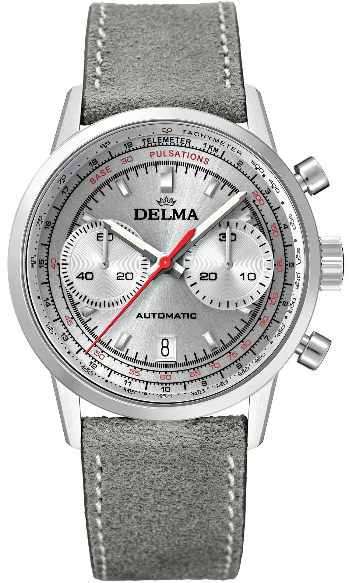 Delma Continental Pulsometer Silver Watch