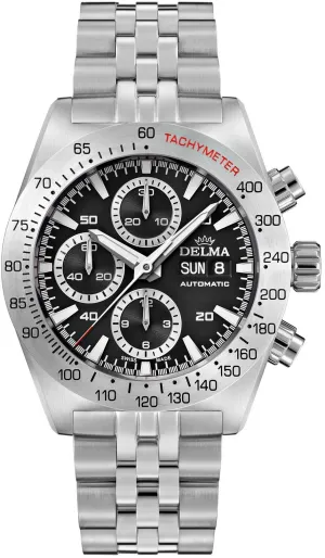 Delma Montego Chronograph Black Bracelet Watch