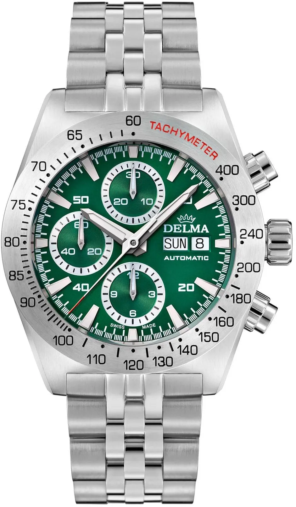 Delma Montego Chronograph Green Bracelet Watch