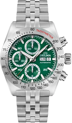 Delma Montego Chronograph Green Bracelet Watch