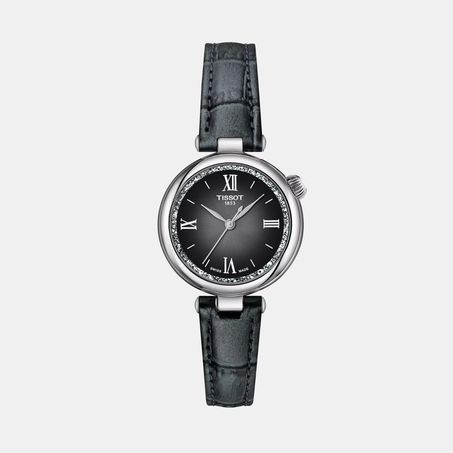 Desir Women Quartz Silver And Black Dial Analog Leather Watch T1520101603800