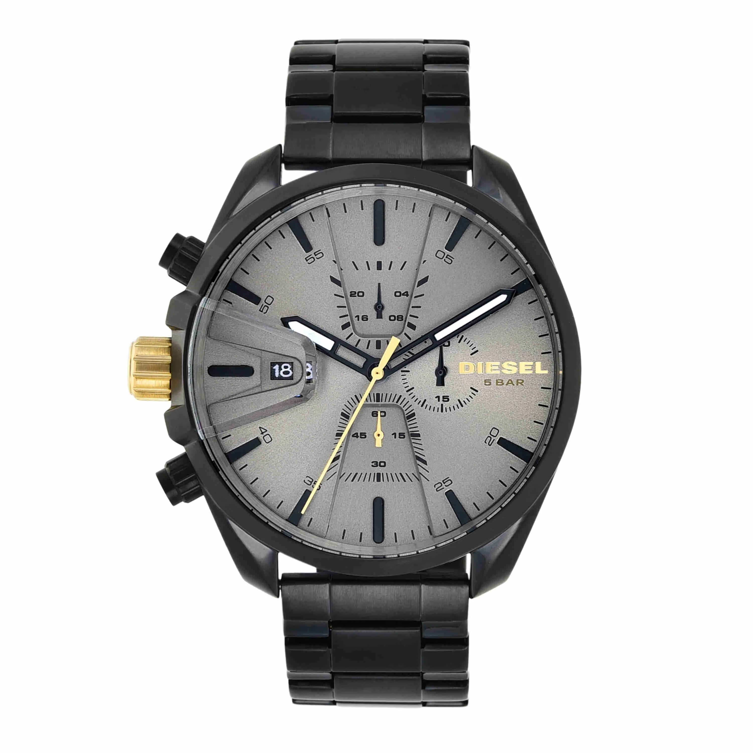 Diesel MS9 Black Chronograph Watch DZ4474