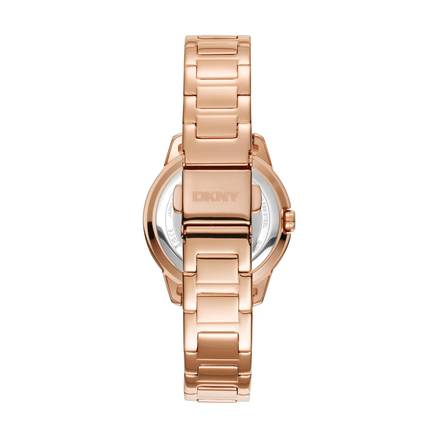 DKNY Park Ave Logo Rose Gold Dial Stainless Steel Watch DK1L021M0065