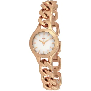 DKNY Women's Watch - Chambers Quartz Silver Dial Rose Gold Steel Bracelet | NY2214
