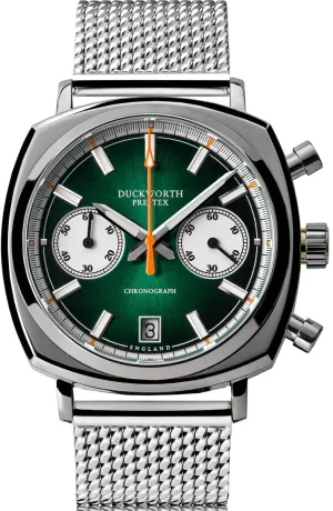 Duckworth Prestex 42 Green Sunburst Mesh Bracelet Watch