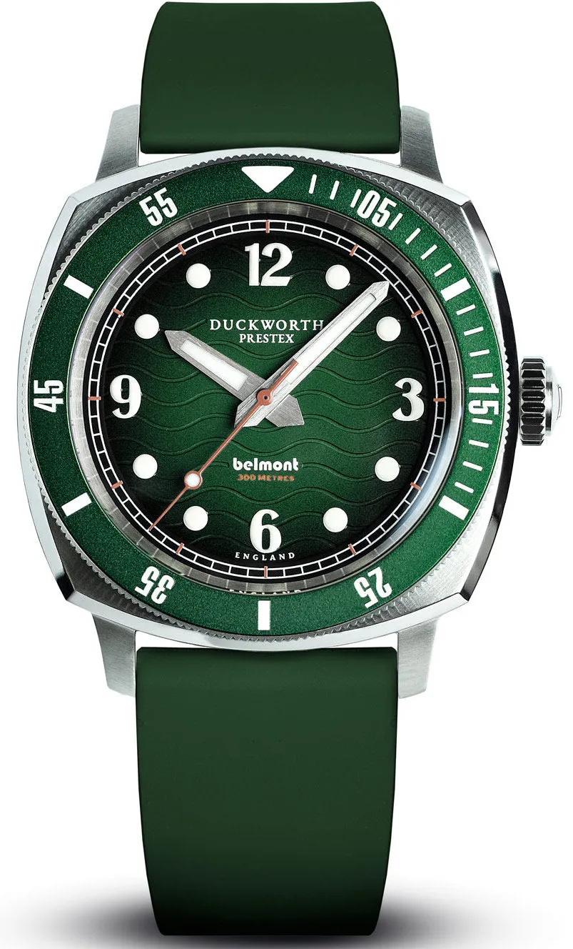 Duckworth Prestex Belmont Dive Green Green Rubber Watch