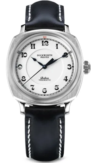Duckworth Prestex Bolton Verimatic White Black Leather Watch