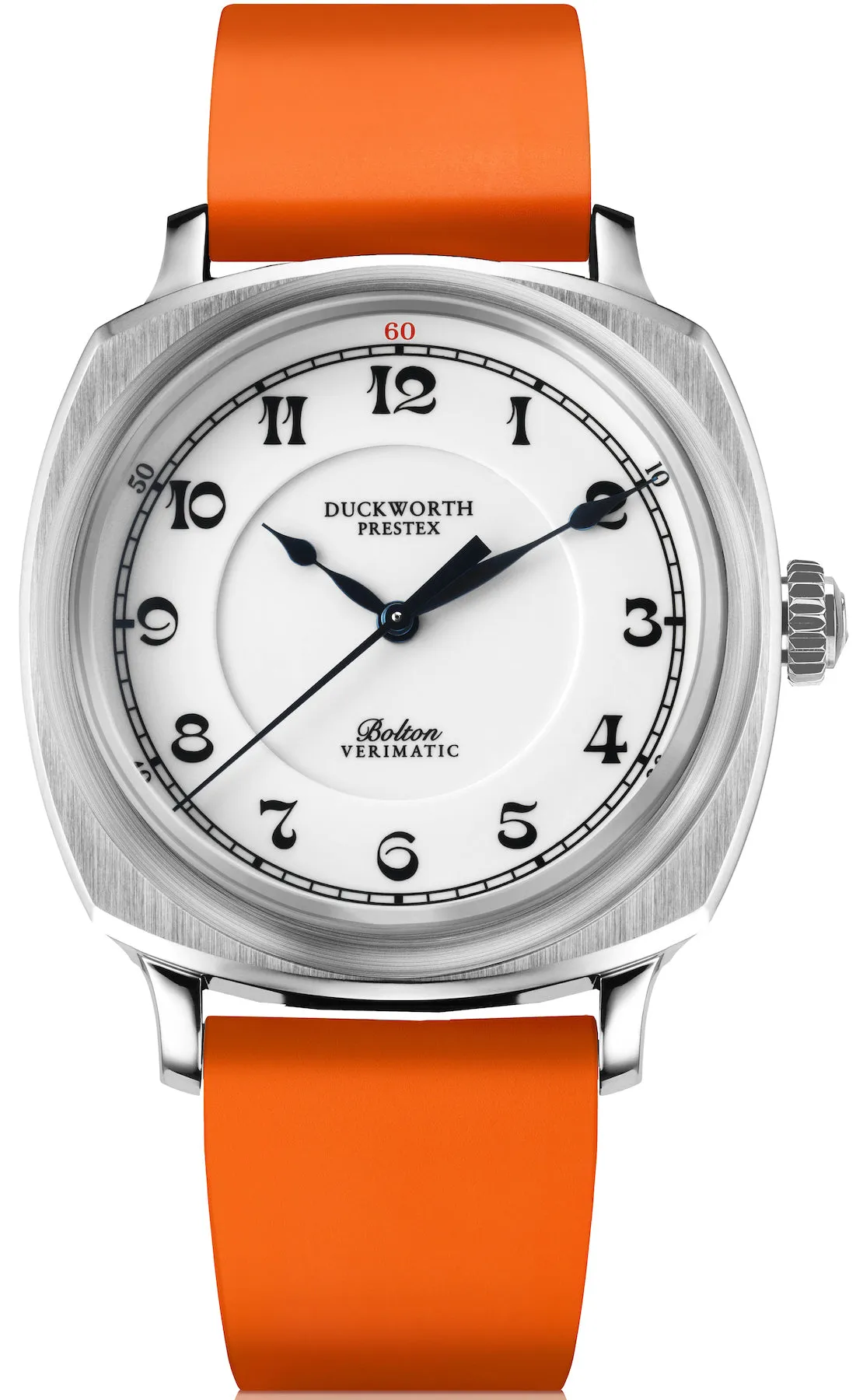 Duckworth Prestex Bolton Verimatic White Orange Rubber Watch