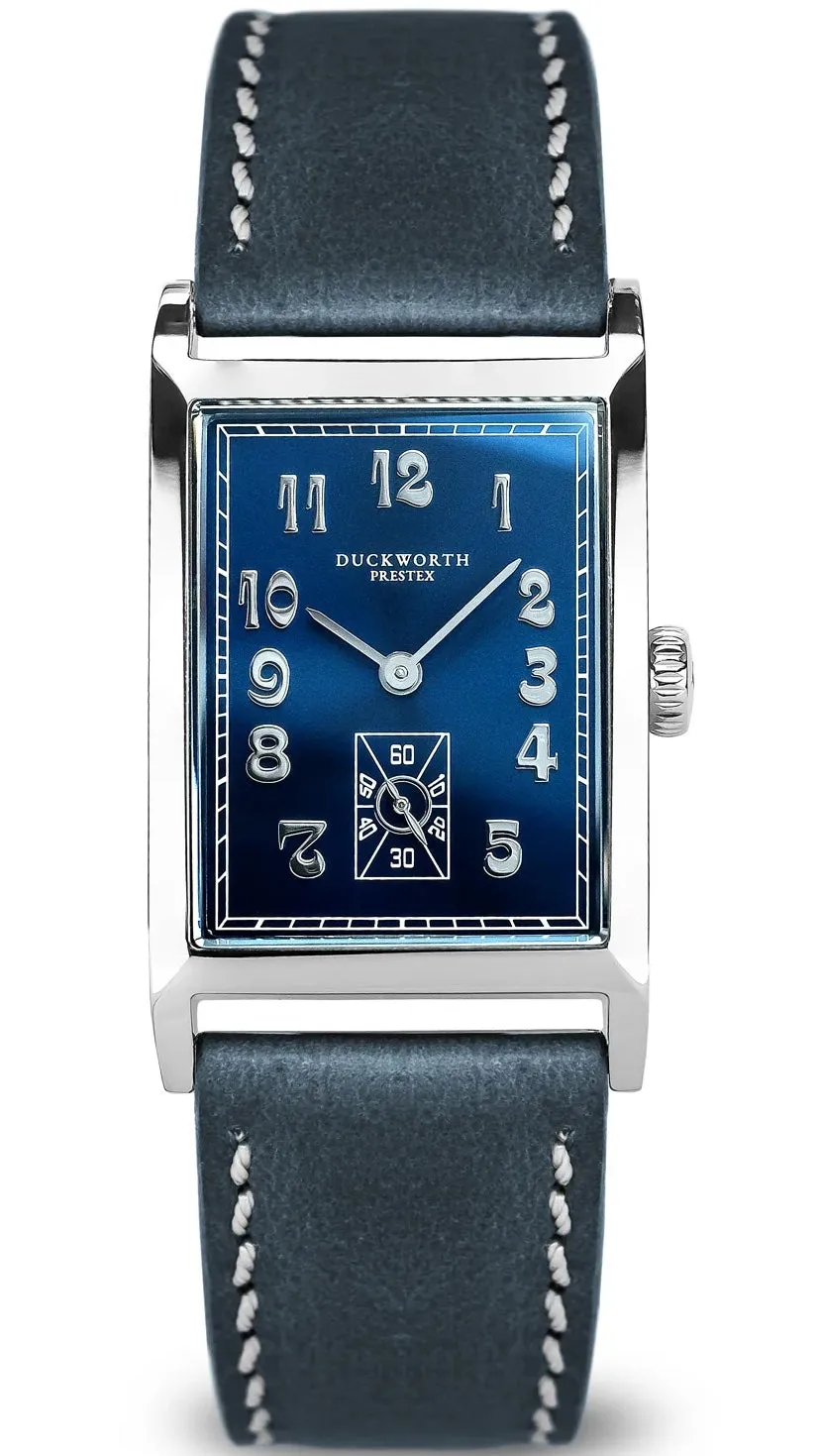 Duckworth Prestex Centenary Blue Blue Leather Watch