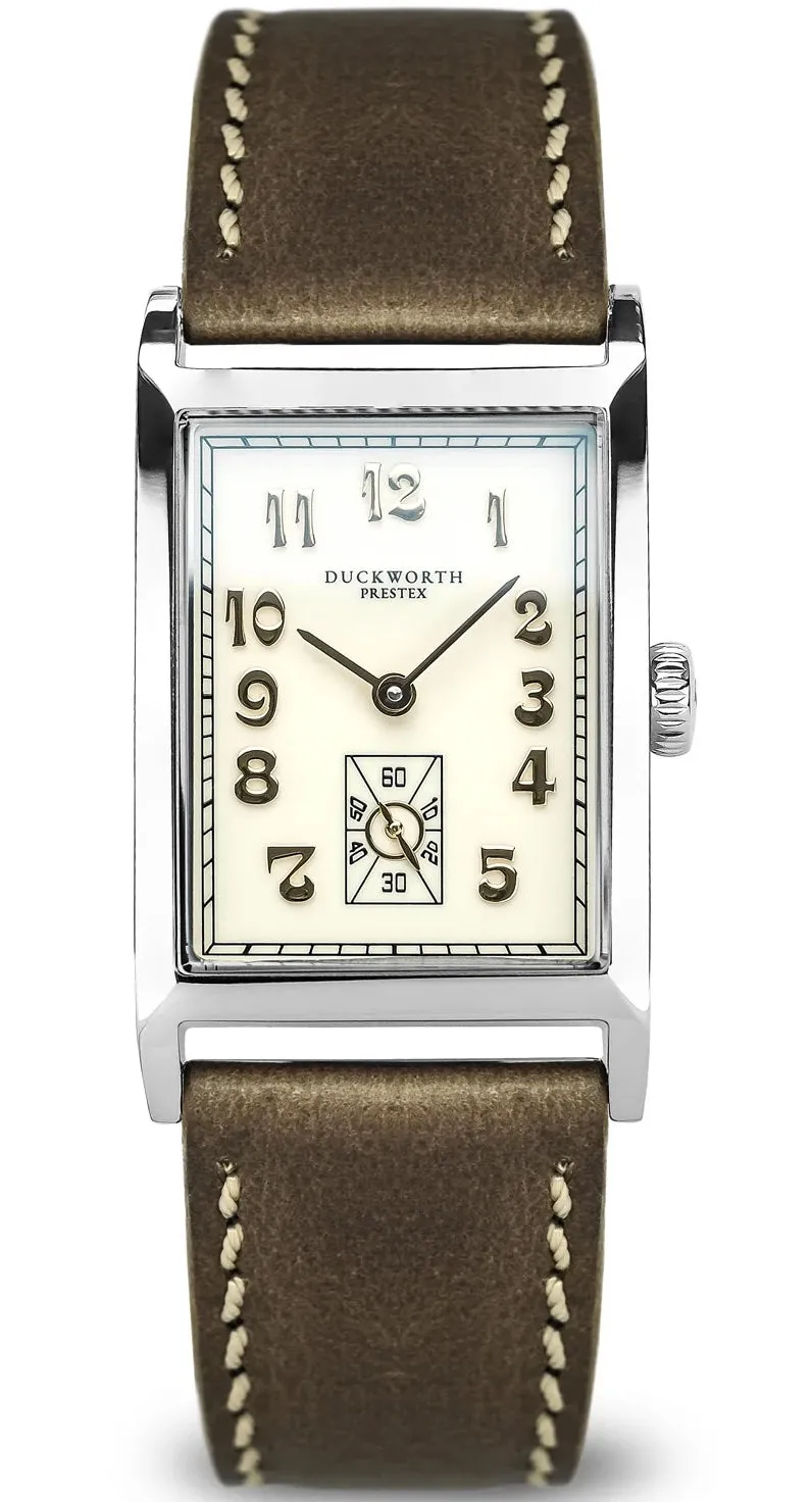 Duckworth Prestex Centenary Cream Brown Leather Watch