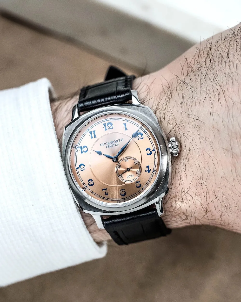 Duckworth Prestex Coronation 2023 Salmon Pink Limited Edition Watch