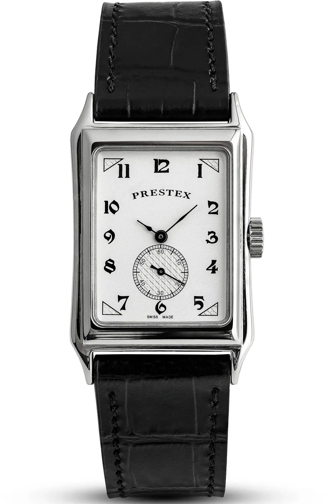 Duckworth Prestex Parker White Black Leather Watch