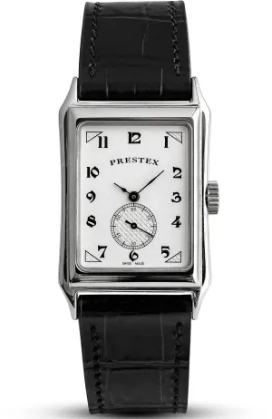Duckworth Prestex Parker White Black Leather Watch
