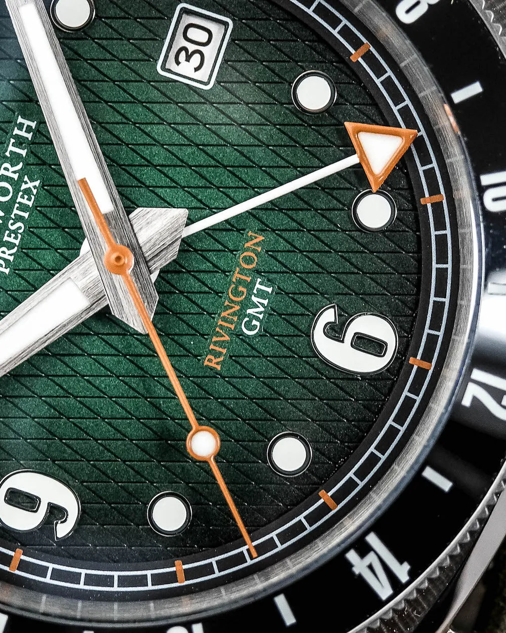 Duckworth Prestex Rivington GMT Green Fume Steel Bracelet Watch
