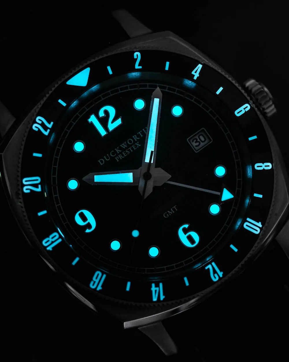 Duckworth Prestex Rivington GMT Green Fume Steel Bracelet Watch