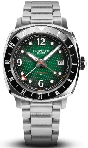 Duckworth Prestex Rivington GMT Green Fume Steel Bracelet Watch