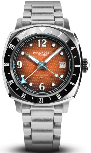 Duckworth Prestex Rivington GMT Orange Fume Steel Bracelet Watch