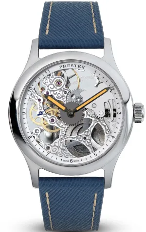 Duckworth Prestex Skeleton Orange Hands Watch