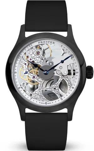 Duckworth Prestex Skeleton PVD Blue Hands Watch