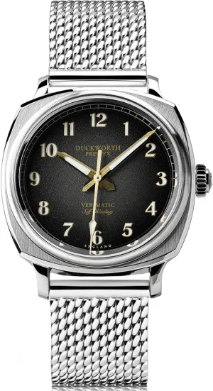 Duckworth Prestex Verimatic Black Fume Mesh Bracelet Watch