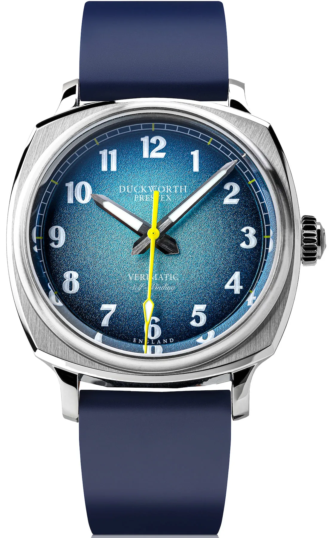 Duckworth Prestex Verimatic Blue Fume Blue Rubber Watch