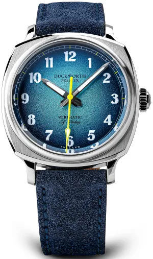 Duckworth Prestex Verimatic Blue Fume Blue Suede Watch