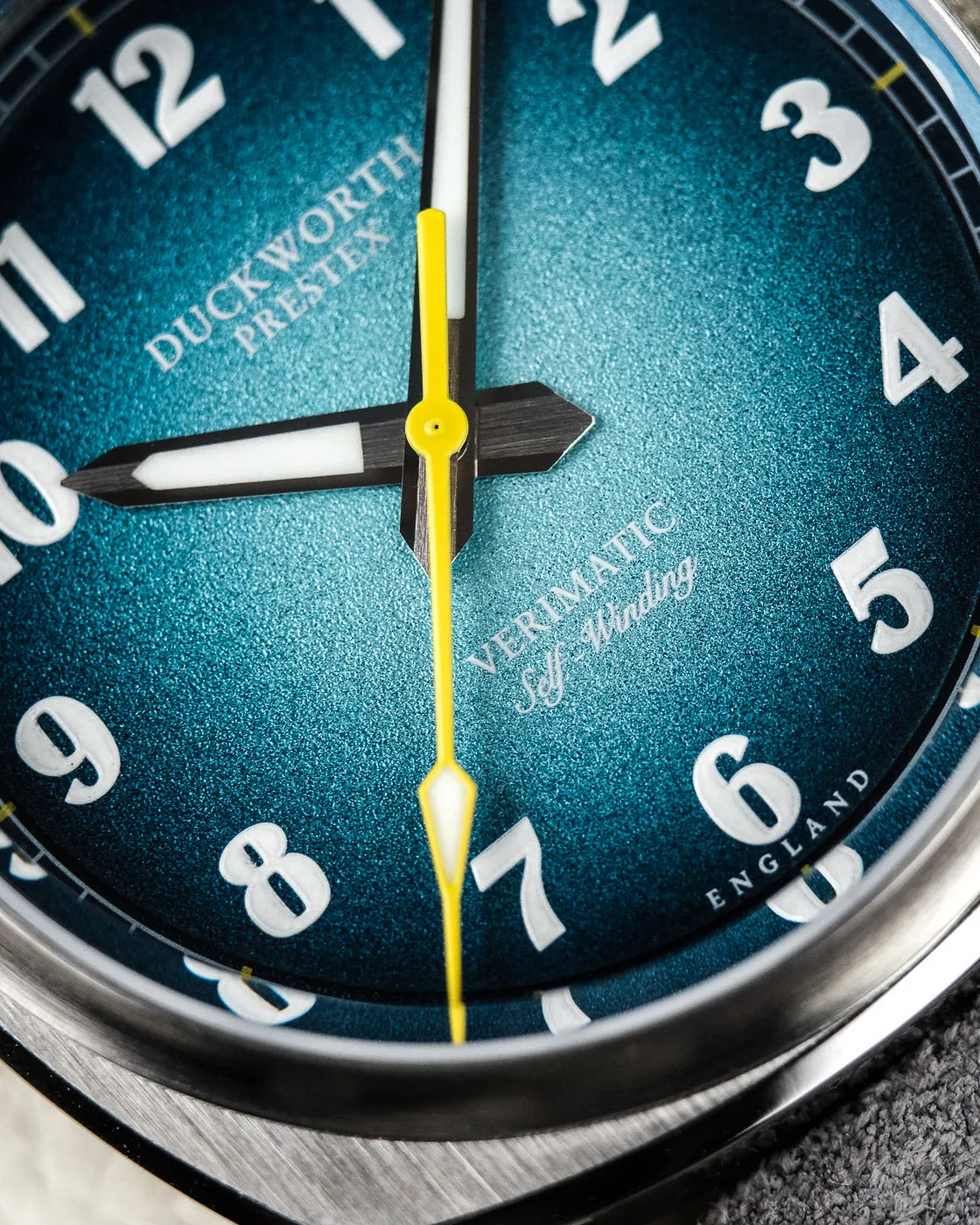 Duckworth Prestex Verimatic Blue Fume Blue Suede Watch