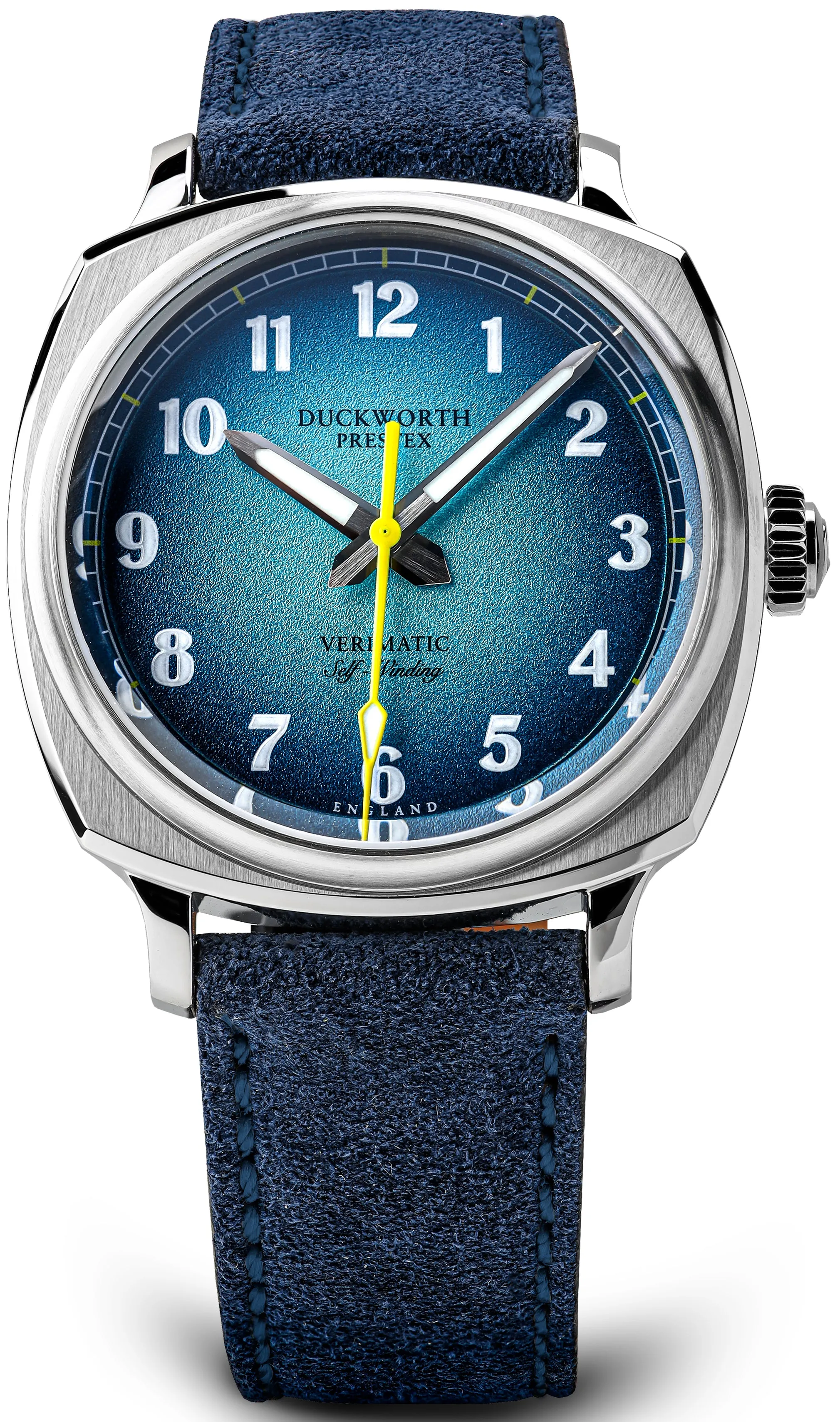 Duckworth Prestex Verimatic Blue Fume Blue Suede Watch