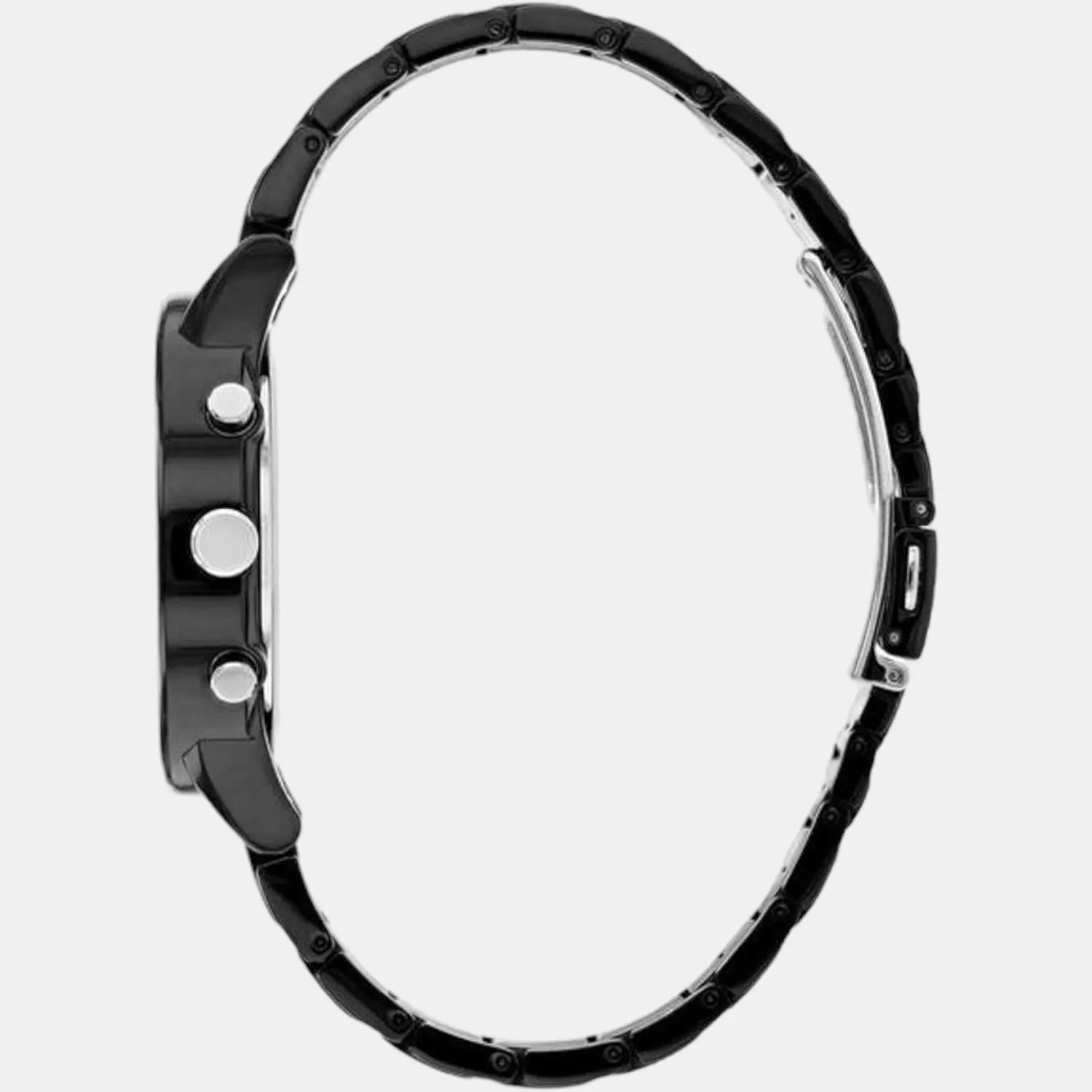 Eco-Drive Men Black Stainless Steel Chronograph Watch AT2245-57E