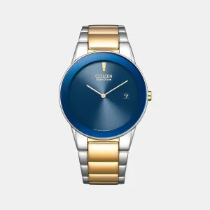 Eco-Drive Men Blue Dial Analog Stainless Steel Watch AU1064-85L