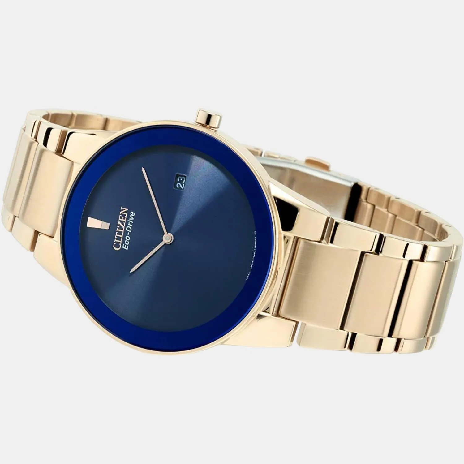 Eco-Drive Men Blue Dial Analog Stainless Steel Watch AU1066-80L