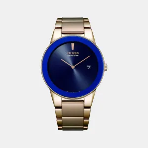 Eco-Drive Men Blue Dial Analog Stainless Steel Watch AU1066-80L