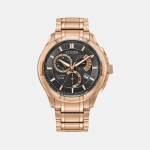 Eco-Drive Men Brown Dial Chronograph Stainless Steel Watch BL8163-50X