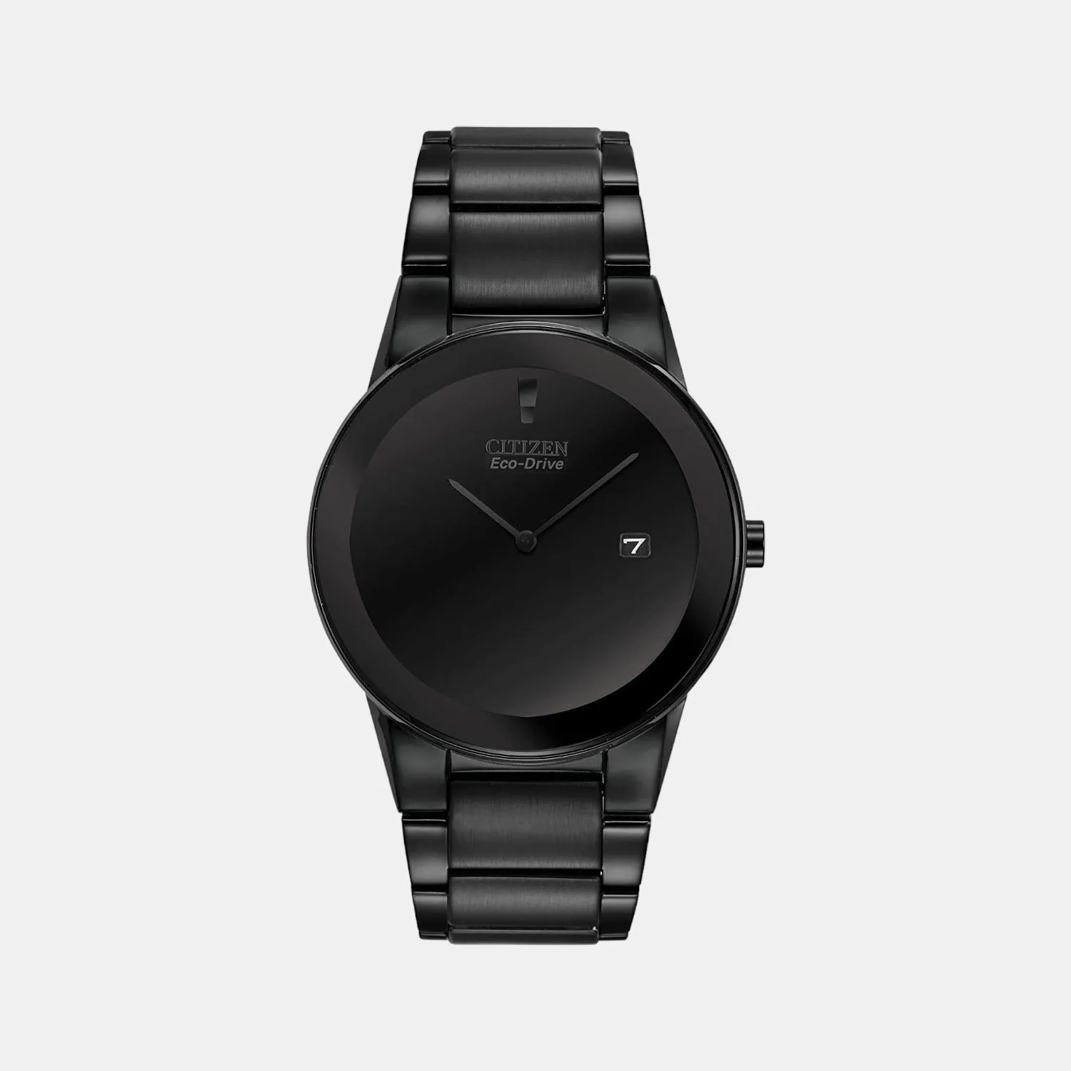 Eco-Drive Men's Black Analog Stainless Steel Watch AU1065-58E