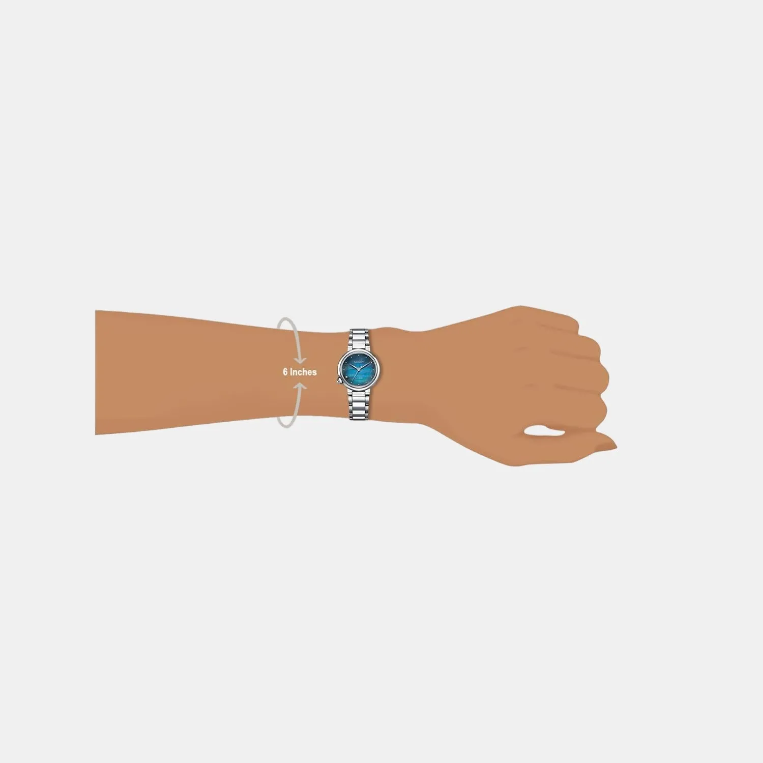 Eco-Drive Women Blue Dial Analog Stainless Steel Watch EM0910-80N