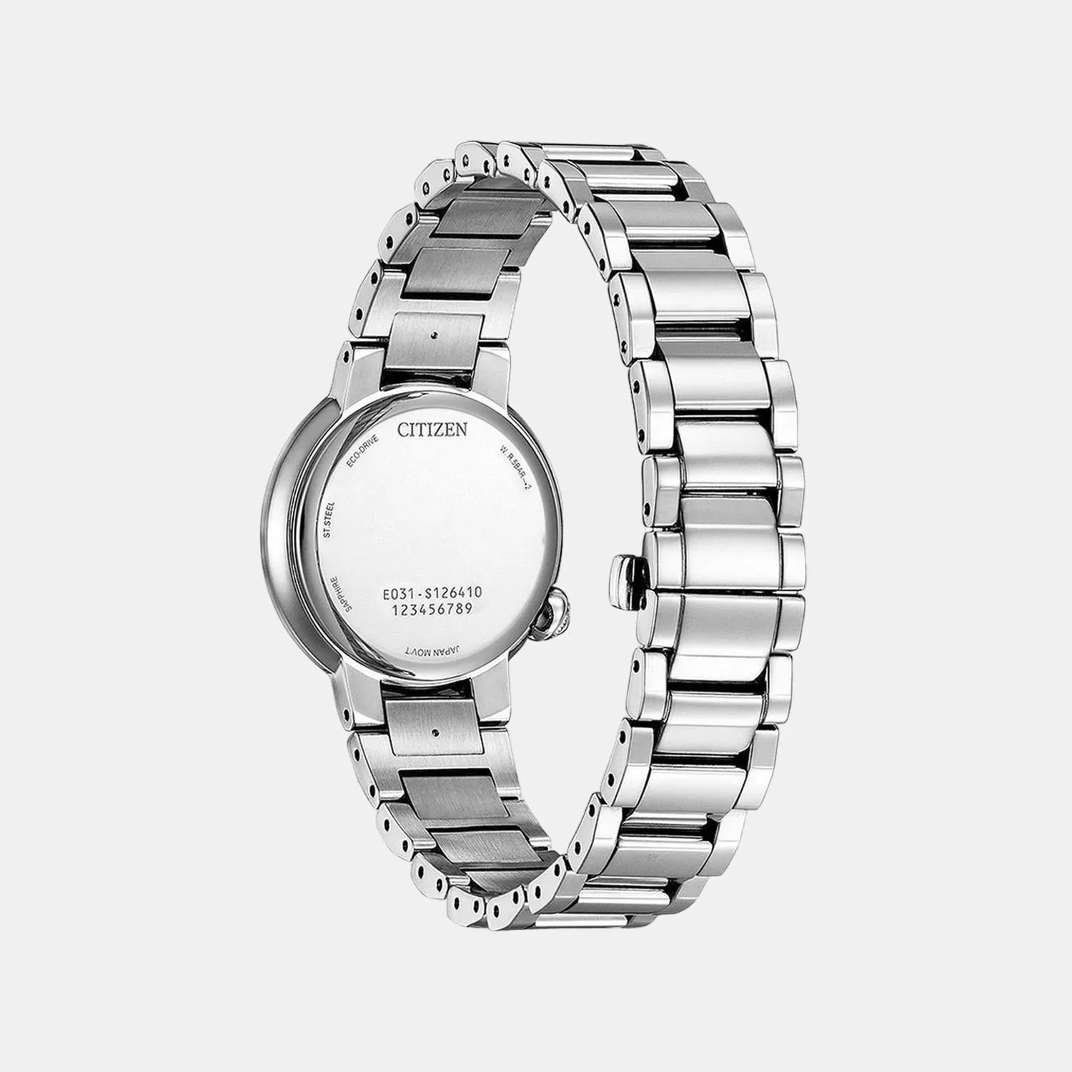 Eco-Drive Women Blue Dial Analog Stainless Steel Watch EM0910-80N