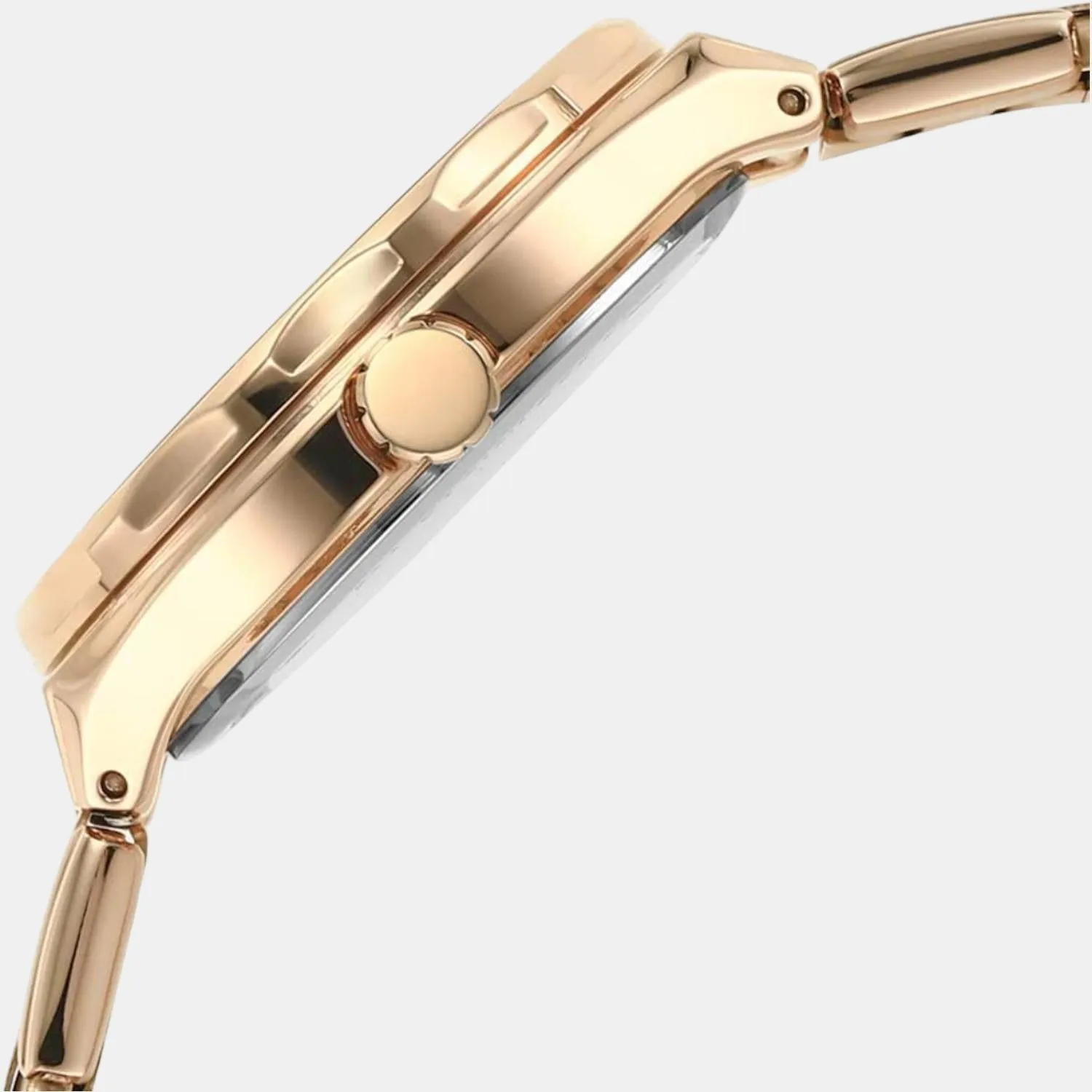 Eevie Women Quartz Rose Gold Dial Multi-Function Stainless Steel Watch BQ3721