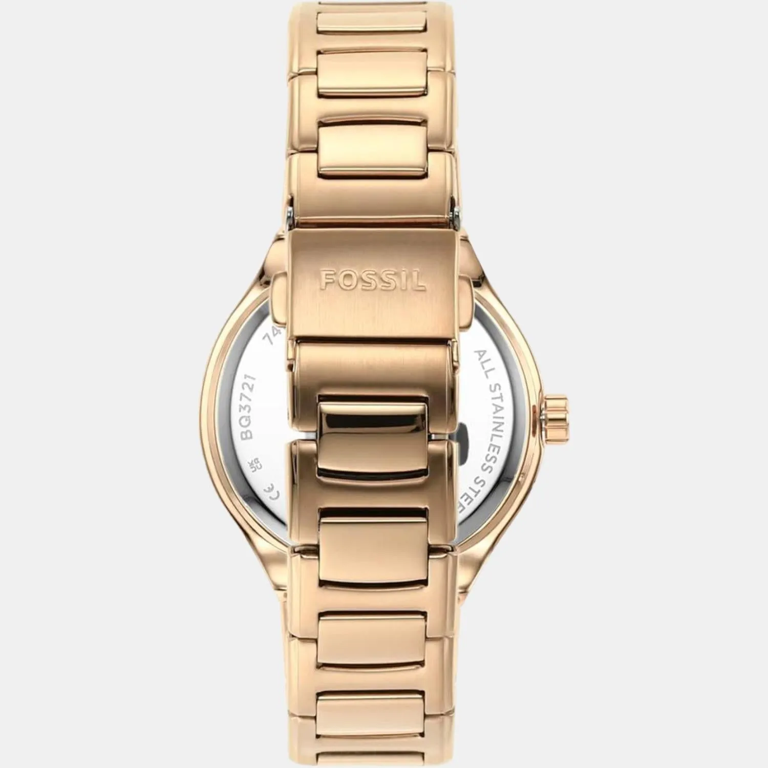 Eevie Women Quartz Rose Gold Dial Multi-Function Stainless Steel Watch BQ3721