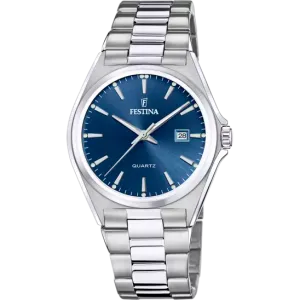 Elegant Steel-Strapped Blue Festina Watch F20552/3 - A Blend of Sophistication and Functionality