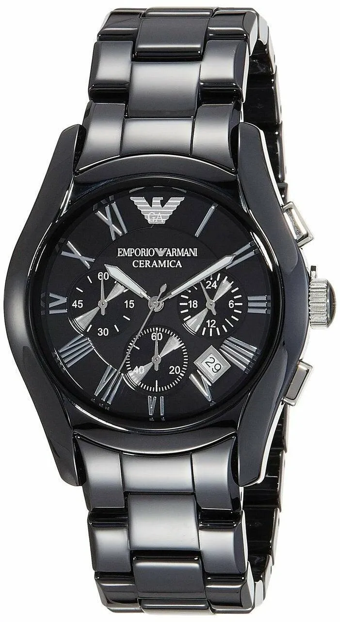 Emporio Armani Black Ceramic Chronograph Watch for Men AR1400